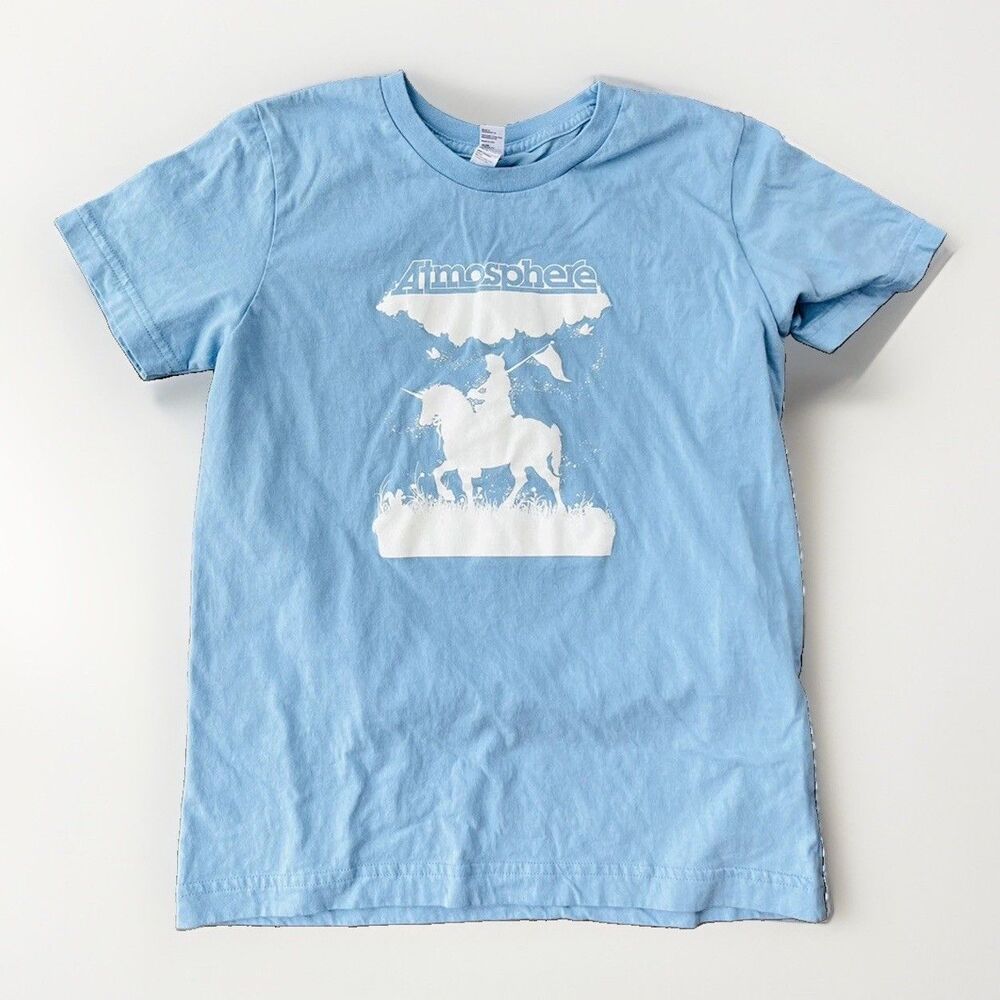 American Apparel Youth Atmosphere T-Shirt Blue Size 12 USA